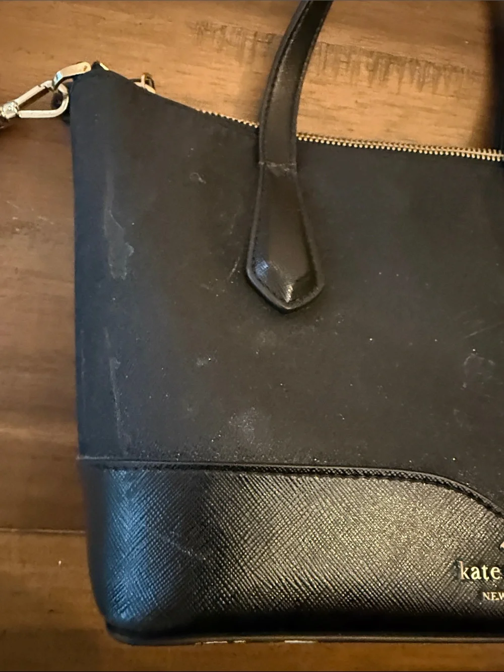 kate spade Black Structured Tote with Top Handles